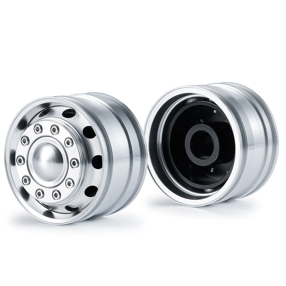 AXSPEED Aluminium Voor Achter Velg Hubs voor 1/14 Tamiya Truck Tractor Trailer Cargo Autobanden Upgrade Onderdelen