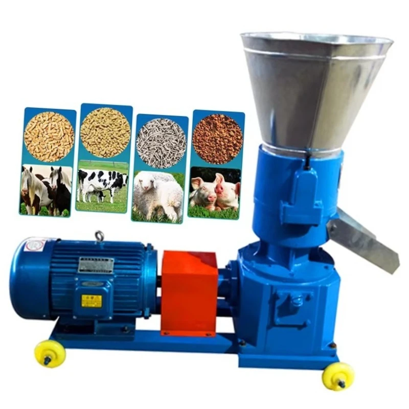 آلة تغذية الحبيبات عالية الكفاءة، مادة سبيكة بسعة 100 كجم / ساعة للدواجن والماشية