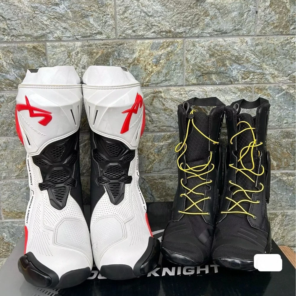 Mocha SH099 Motorcycle Track Riding Boots CE Certification Professional Racing Botas Waterproof Boots Double Botas Motocross