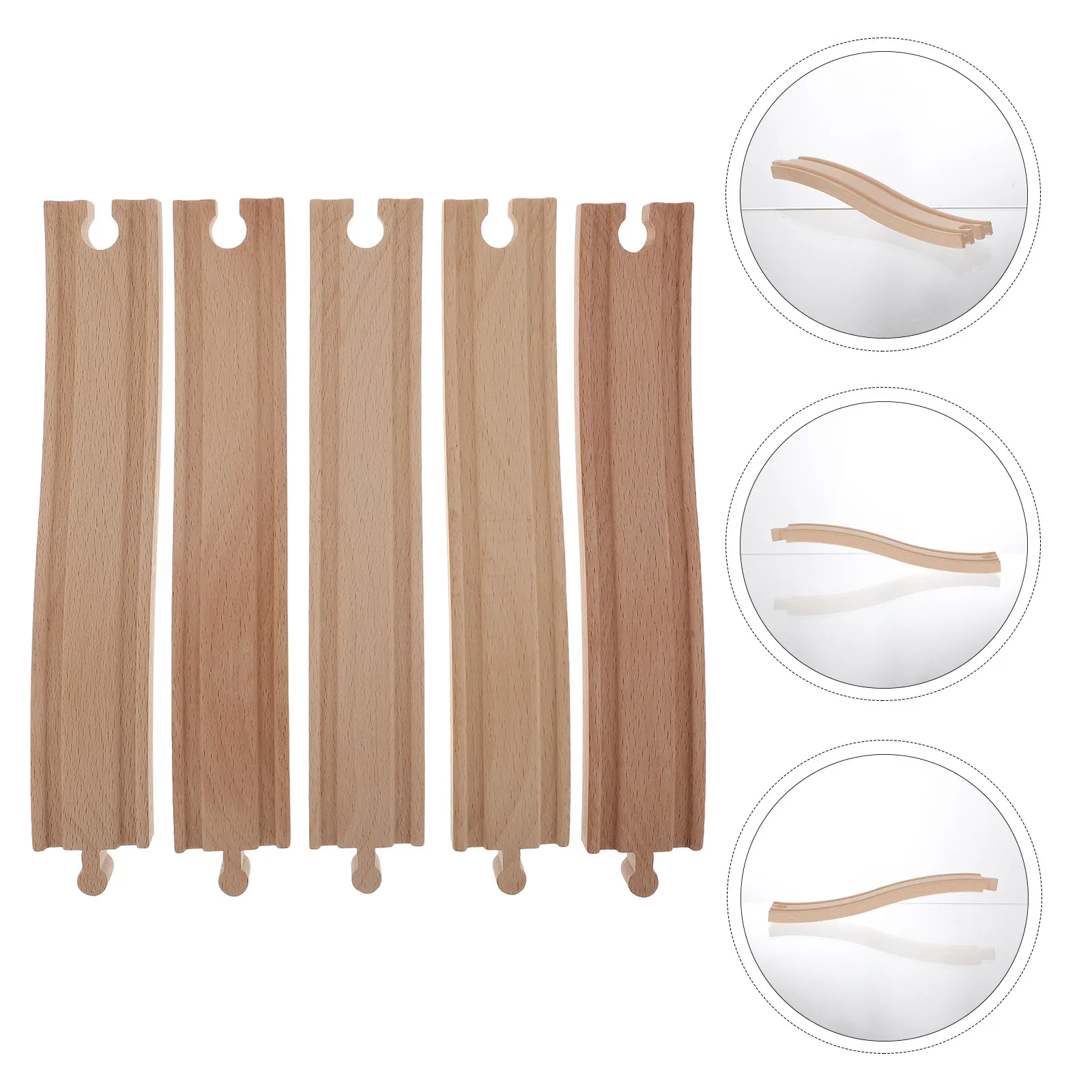 

1Set Wooden Train Track Railway Expansion Accessories Classic Assemble Scene Set Kids Educational Fun Play Wooden Train Track