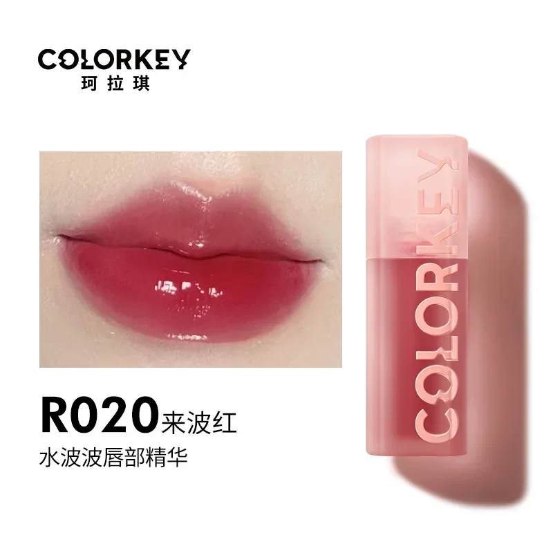 Novo colorkey bolha mancha lábio soro mel espelho hidratante linhas de luz lábio esmalte batom feminino brilho labial cosméticos maquiagem