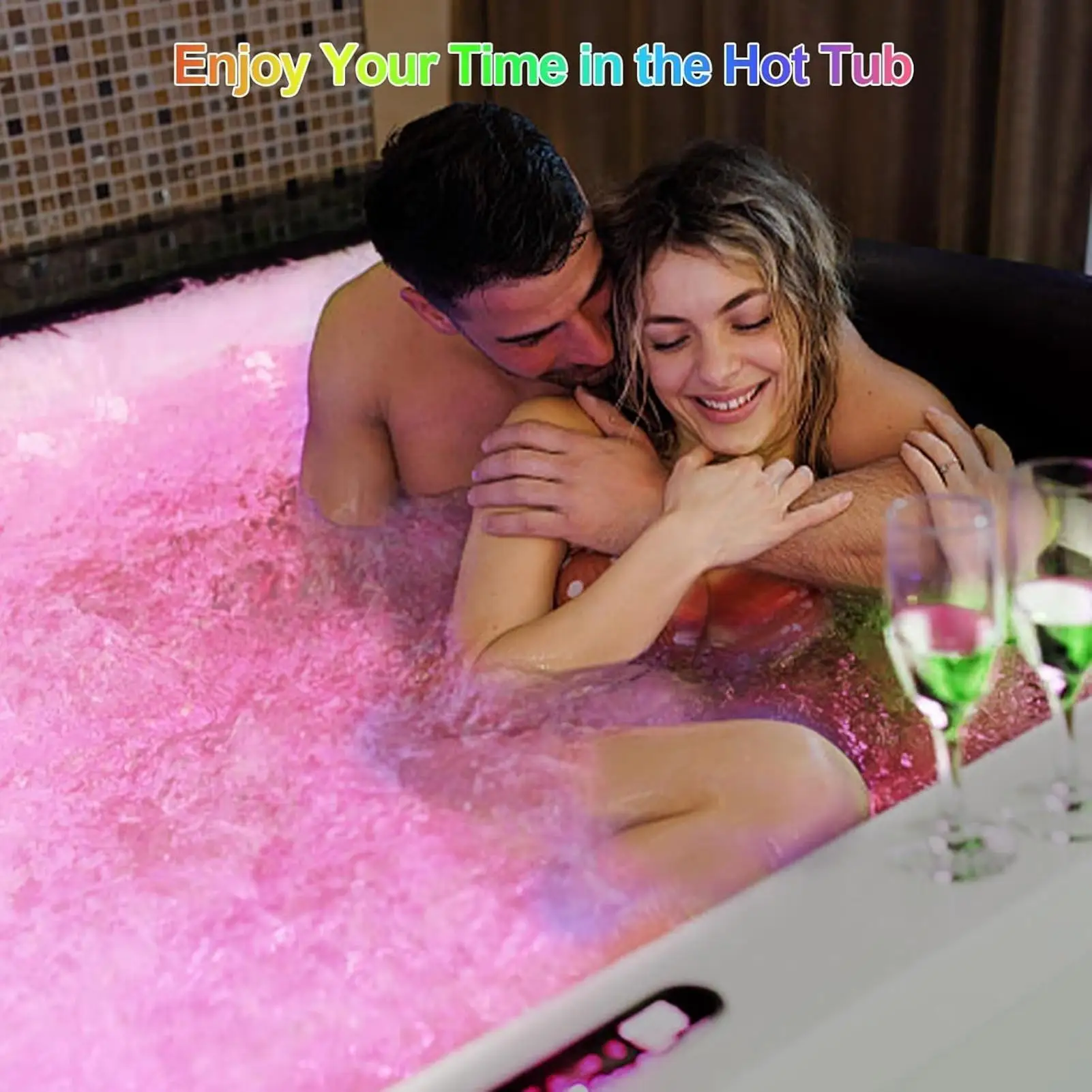 Pool Lights Lights For Pool With Remote Control 2 Piece Rechargeable Bulb Lamp Spotlight 16 Colors Waterproof For Porch Poolside