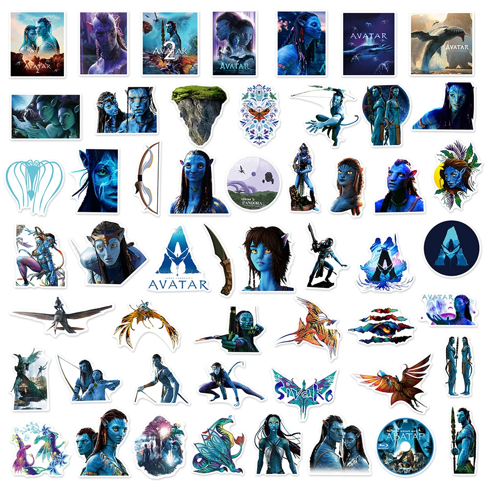 10/30/50PCS Disney Movie Avatar 2：The Way of Water Anime Stickers Skateboard Motorcycle Luggage Phone Car Waterproof Sticker Toy