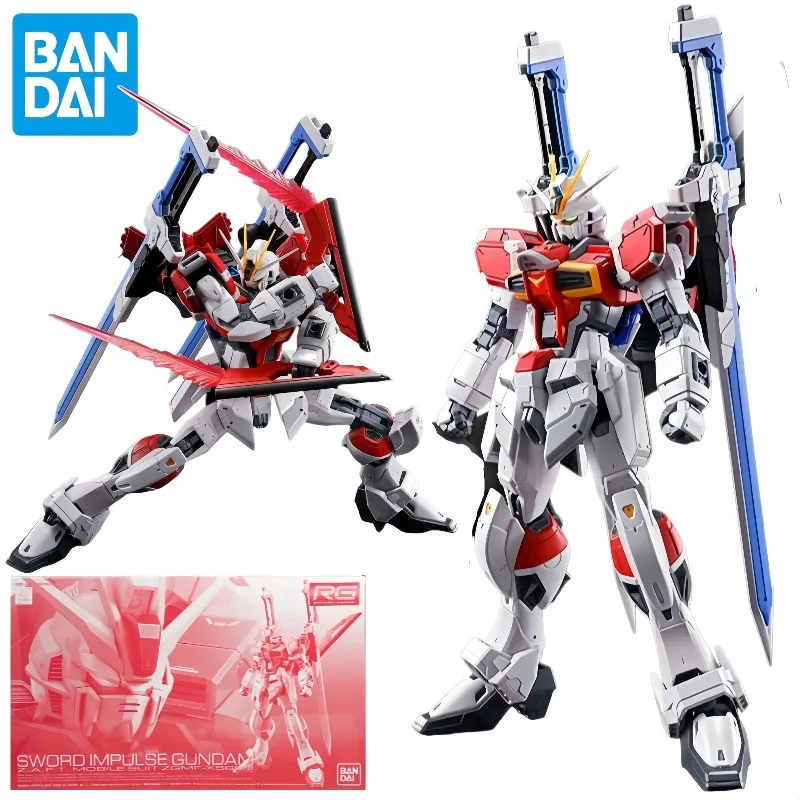 Bandai RG 1/144 ZGMF-X56S Sword Impulse Gundam Figurines d'action Gundam SEED DESTINY Modèle d'anime à assembler Kit de collection limité