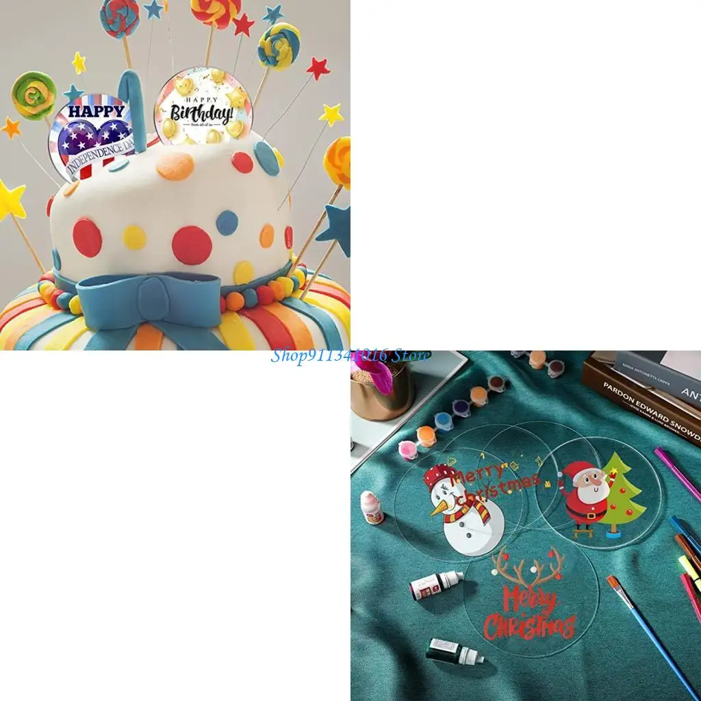 

0.08 Inch Thickness Round Clear Acrylic Panel Disc for LED Light Base Craft 30PC