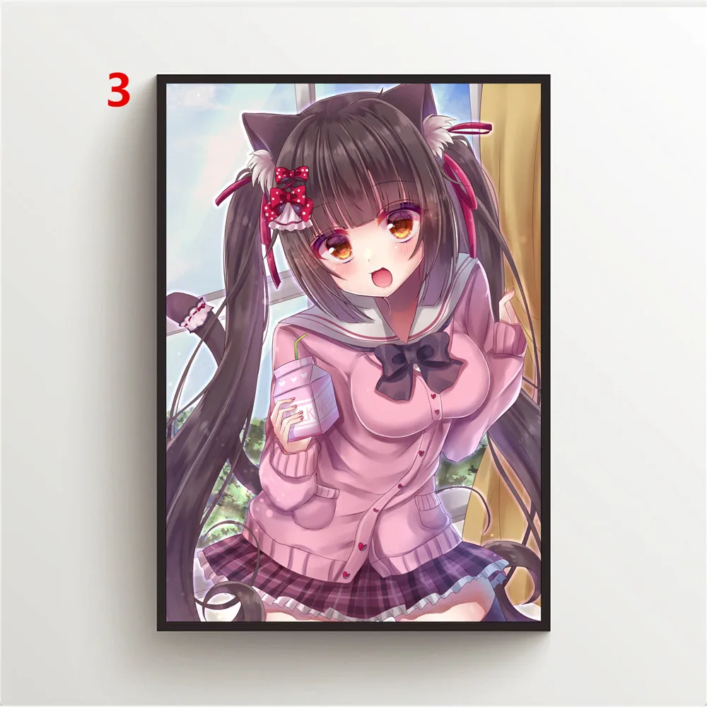 Nekopara Chocola Vanilla Anime Posters Wall Poster Canvas Painting Posters and Prints Wall Decor Wall Art Picture Home Decor