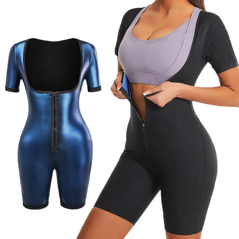 Damen-Saunaanzüge zur Gewichtsreduktion, Körperformer, Schwitz-Workout-Shapewear, Bodysuits, Fettverbrennung, Schlankheits-Workout, Taillentrainer