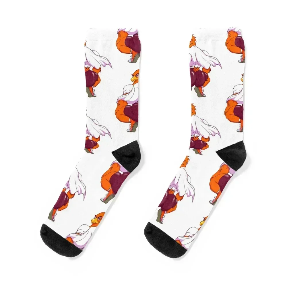

Thick Orange Bird Socks kawaii New year's tennis set Male Socks Women's