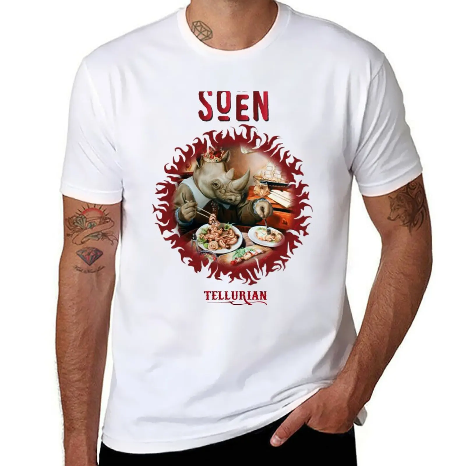 

Soen, Tellurian, Disco Logo. T-Shirt mens graphic t shirts t shirts for man cotton soft T-Shirt