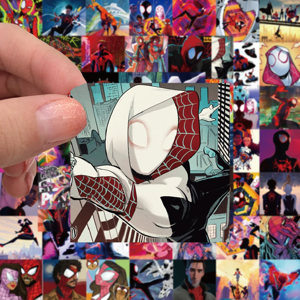 10/30/62pcs Disney Marvel Spiderman Across the Spider-Verse Stickers for Kids Toys Waterproof Cool Cartoon Anime Sticker Decals