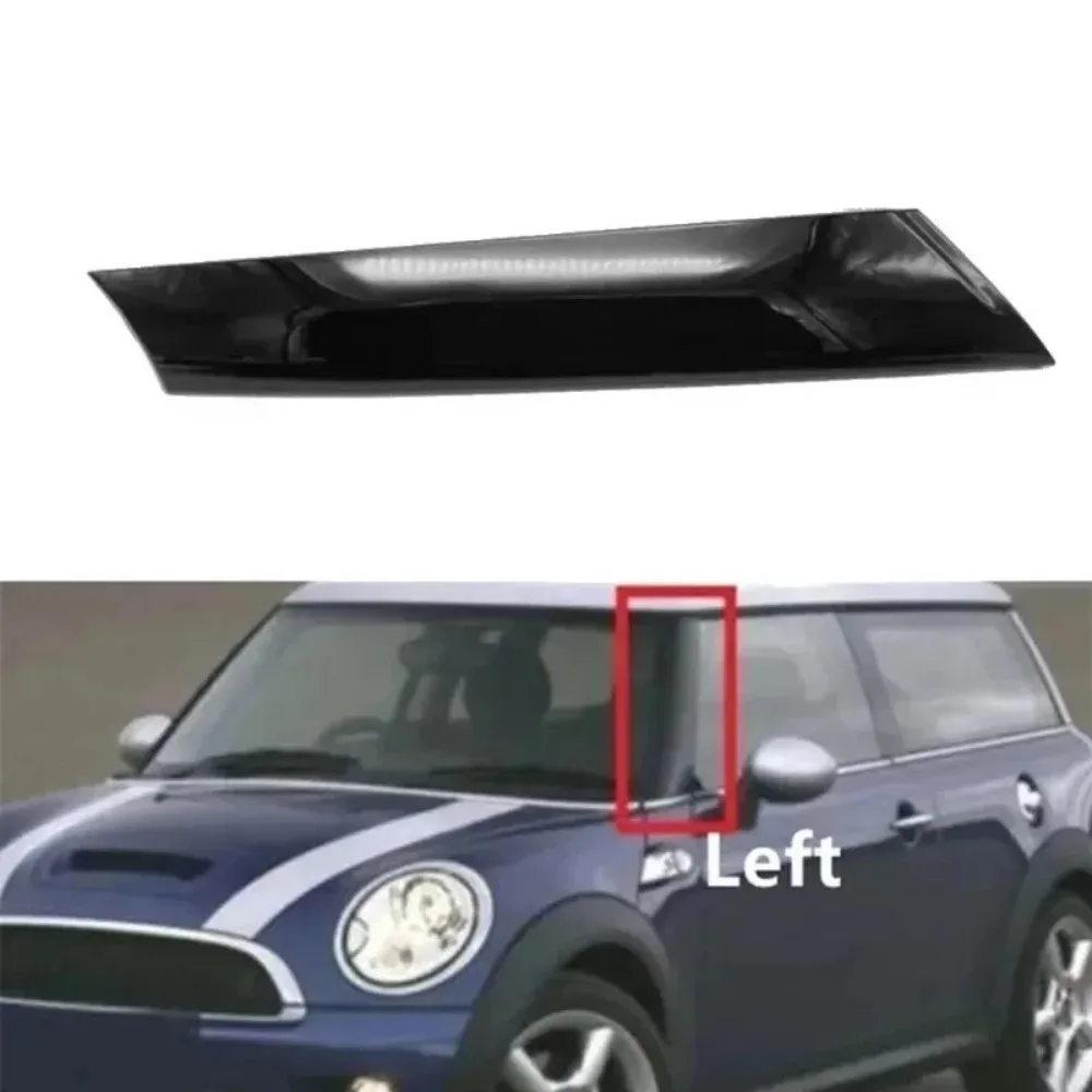 2007-2015 for Front Left Windshield Post Trim Bright Black Exterior Molding A Pillar Trim Cover for Mini R57 R55 R56