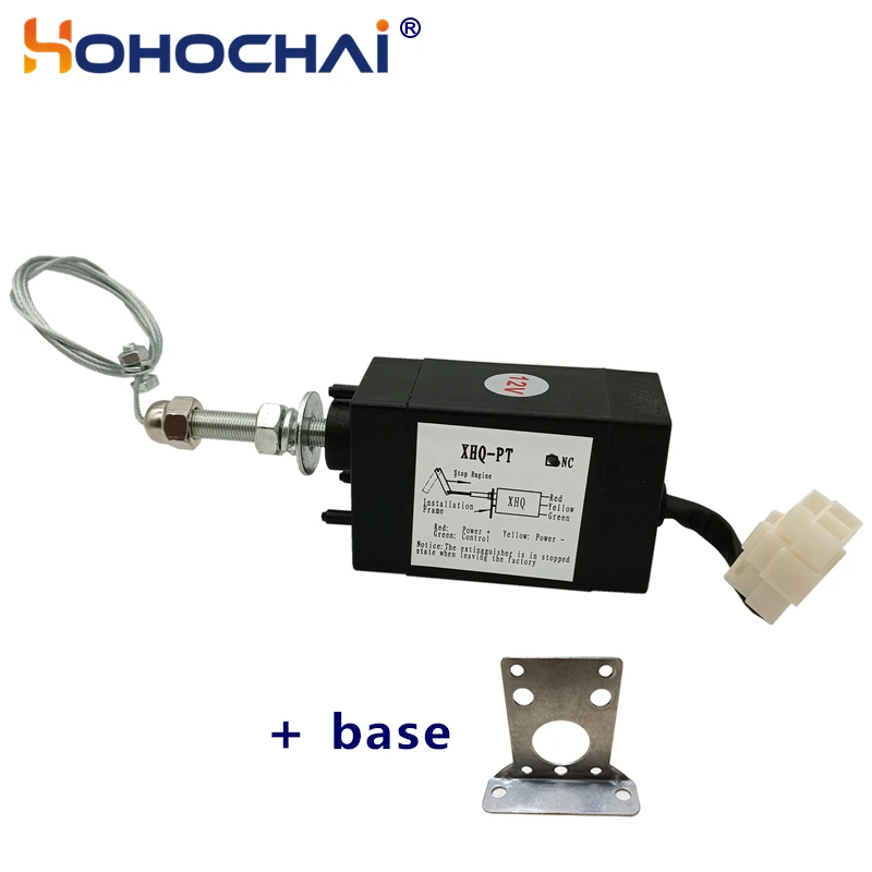 Diesel Engine Part 12V 24V XHQ-PT Stop Solenoid Flame Out Device Off Valve Generator Set Accessory Normal Close/Open Type