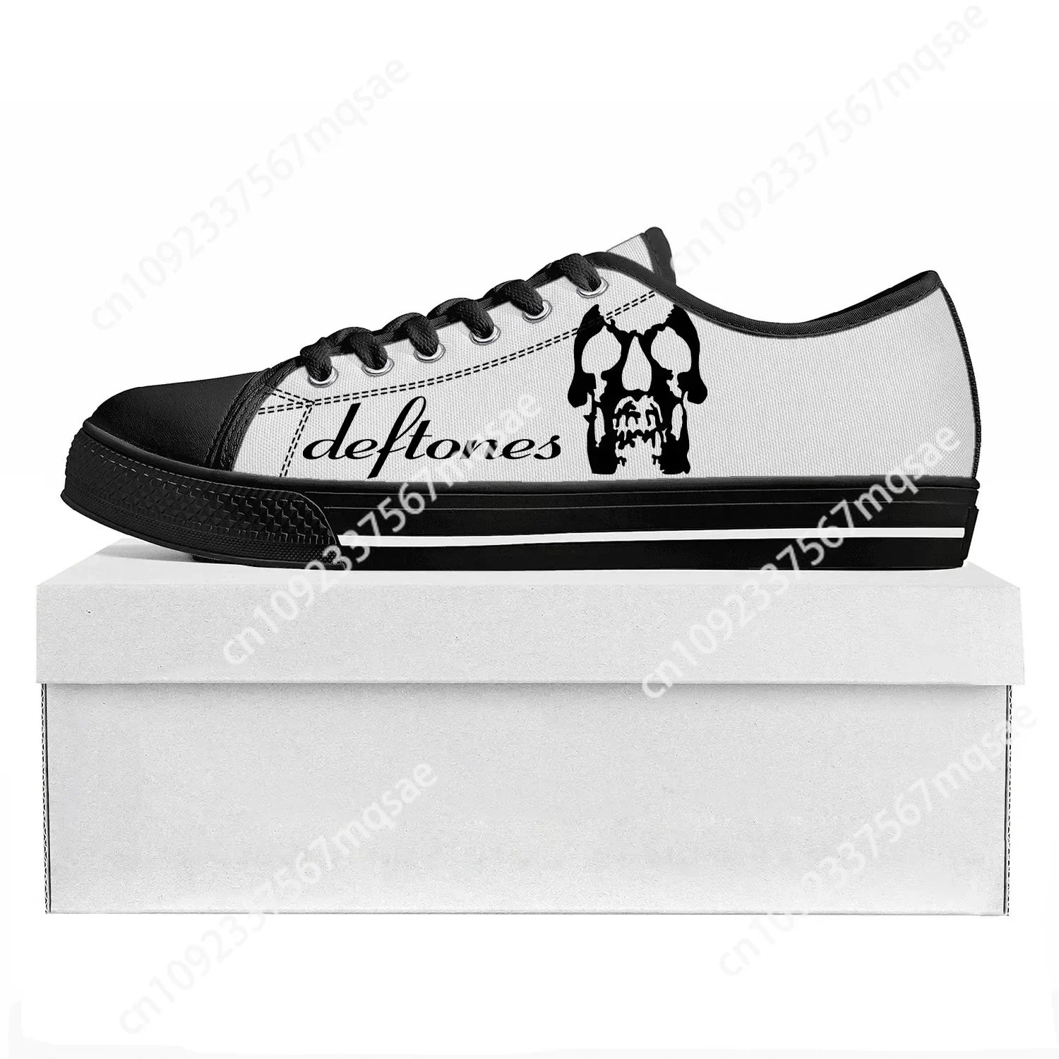 Deftones Rock Band Low Top High Level Sneakers Mens Womens Teenager Canvas Radiohead Of The Metal Scene Skeleton Couple Shoes