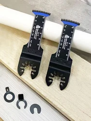 BRSCHNITT 5PCS Oscillating Saw Blades Extra-Long Reach Arc Edge CRV Clean Cut Japanese Tooth for Wood Plastic Multitool Blades