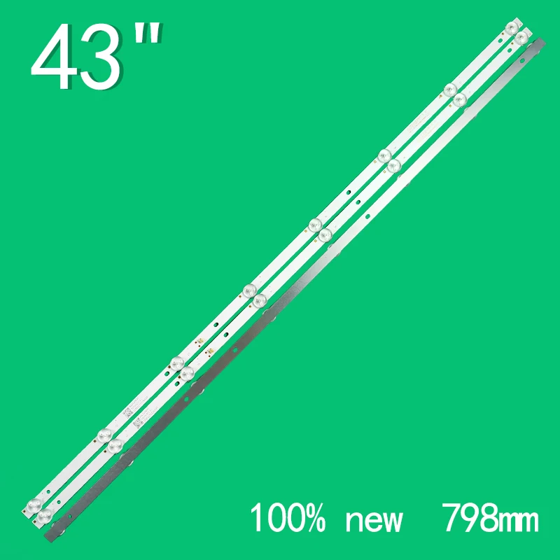 LED For HRS_SQY43_3X8_2W_MCPCB JL.D43081330-031BS-M_V01 RTU4300 RTU4300-E 43LE51012D SH-39B/4365 HV430QUB HV430QUB-N1B