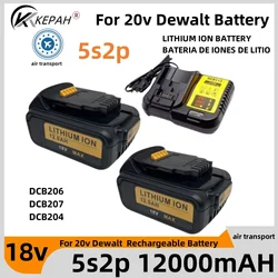 For Dewalt 12Ah Battery DCB200 MAX For Flexvolt For Dewalt DCB606 DCB205 DCB206 DCB209 DCB182 Power Tool Battery 20V/60V Battery