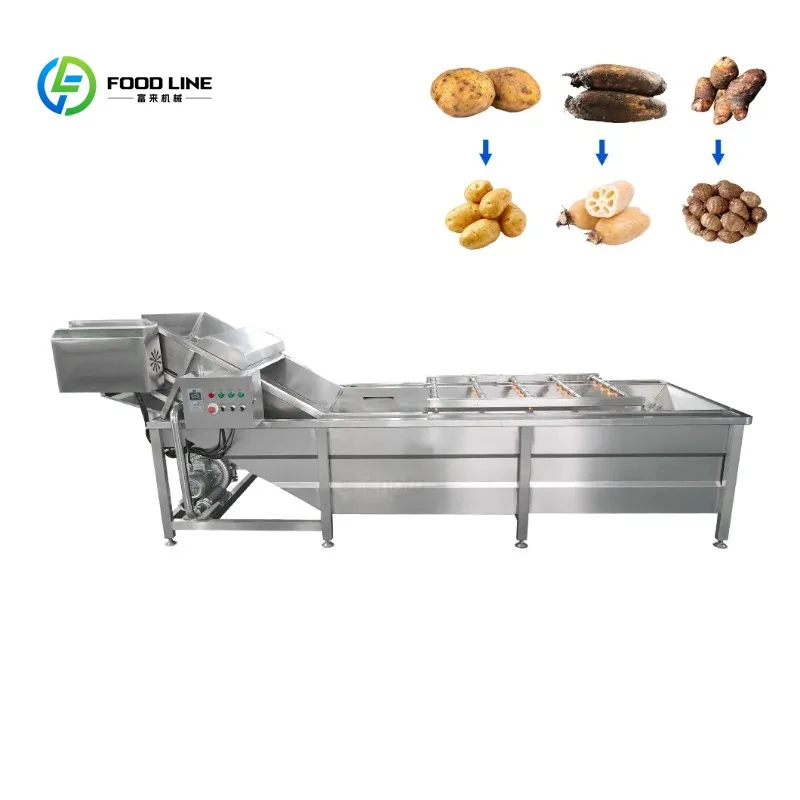 Customized Easy to Operate Industrial PLC Controlled Bubble Washer with Water Recycling System