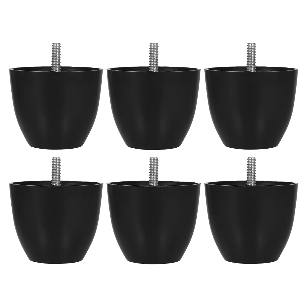 

6 Pcs Furniture Mat Desk Legs Screw on Sofa Feet for Table Zinc Alloy Replacement Bed Support Chair