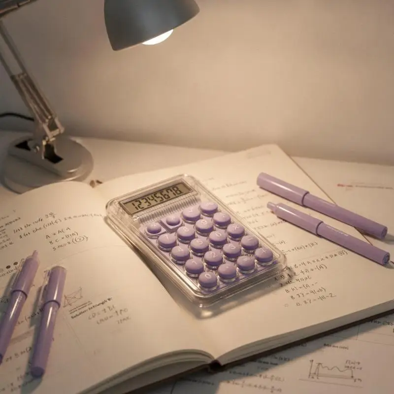 ABS Calculator Stationery Mini Candy Color Calculator Multifunctional Learning Supplies Electronic Calculator 1PC