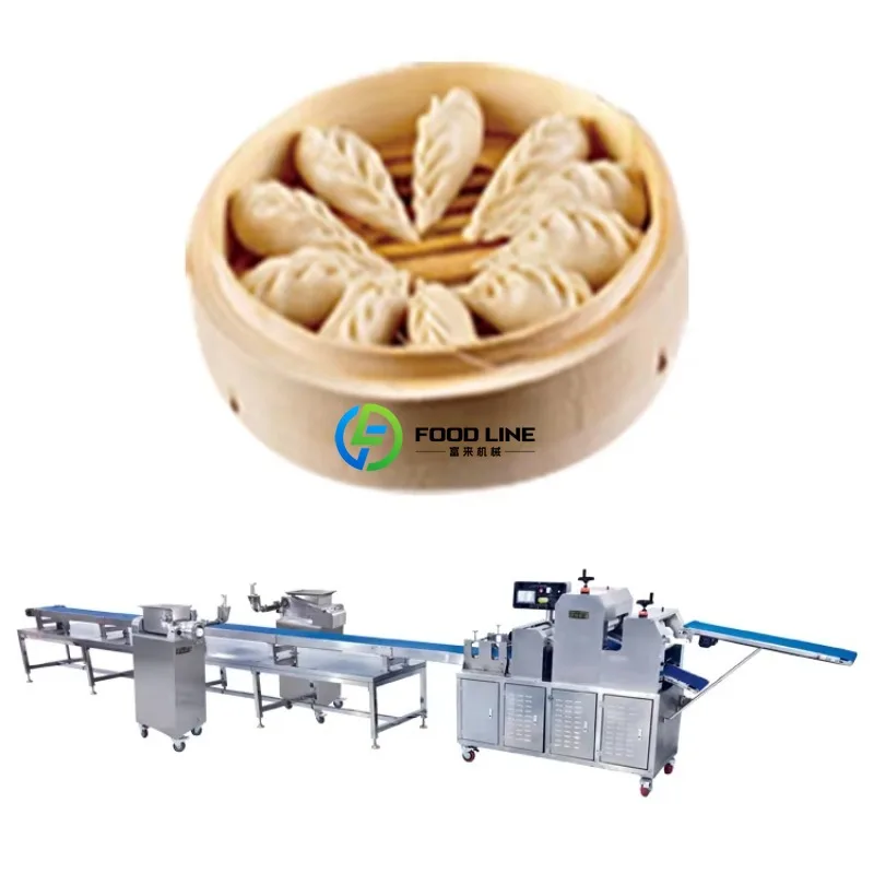 Electric Industrial Dumpling Making Line 304 Stainless Steel Multifunctional High Yield Willow Leaf Seafood Dumpling Machine