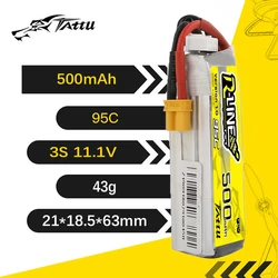 Batería LiPo TATTU R-LINE 3S 500mAh 95C para drones FPV