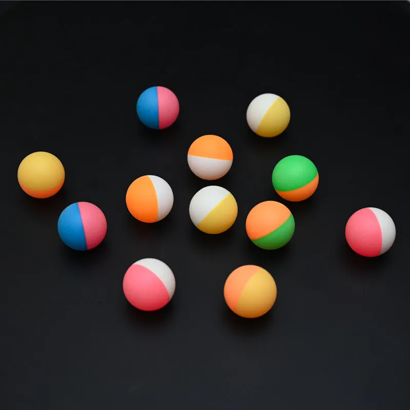 40mm BI-color Table Tennis Balls with Seam Clear Trajectory Mixed Color Ping Pong Balls ABS New Material Training Balls
