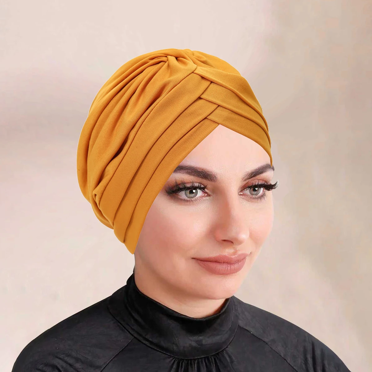 Hidżaby damskie na czoło, miękkie, elastyczne, chusty na głowę, opaski, czapki, indyjskie kapelusze, muzułmańskie nakrycia głowy, akcesoria do włosów dla kobiet