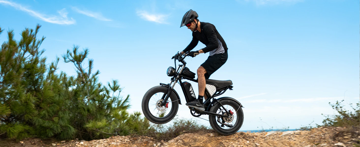 YVY K20 Lite 1500W Electric Bike for Adults 30MPH 48V 15.6Ah Off-road Trail 20*4 Inch Fat Tire E Bike 7 Speed Mountain Bike