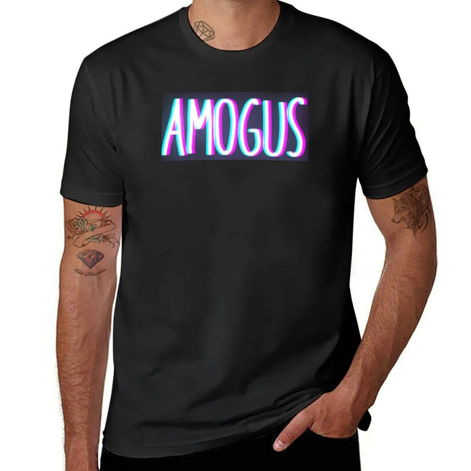 

Amogus glitched T-Shirt sports fans cute clothes blacks heavyweights mens graphic t-shirts