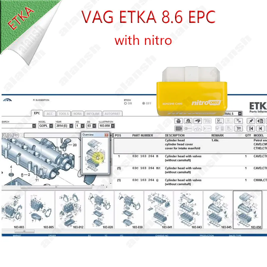 

Электронный каталог запчастей ETKA 8.6 Group Vehicles до 2025 года для VW/AUDI/SEAT/SKODA, многоязычный + Nitro