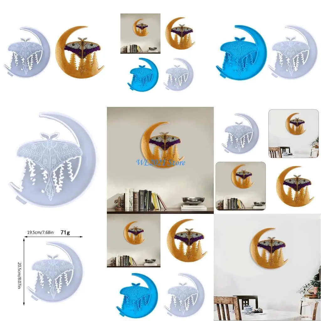 

G5GC Wall Hanging Resin Moulds for Butterfly Silicone Moulds Moon Epoxy Resin Mould