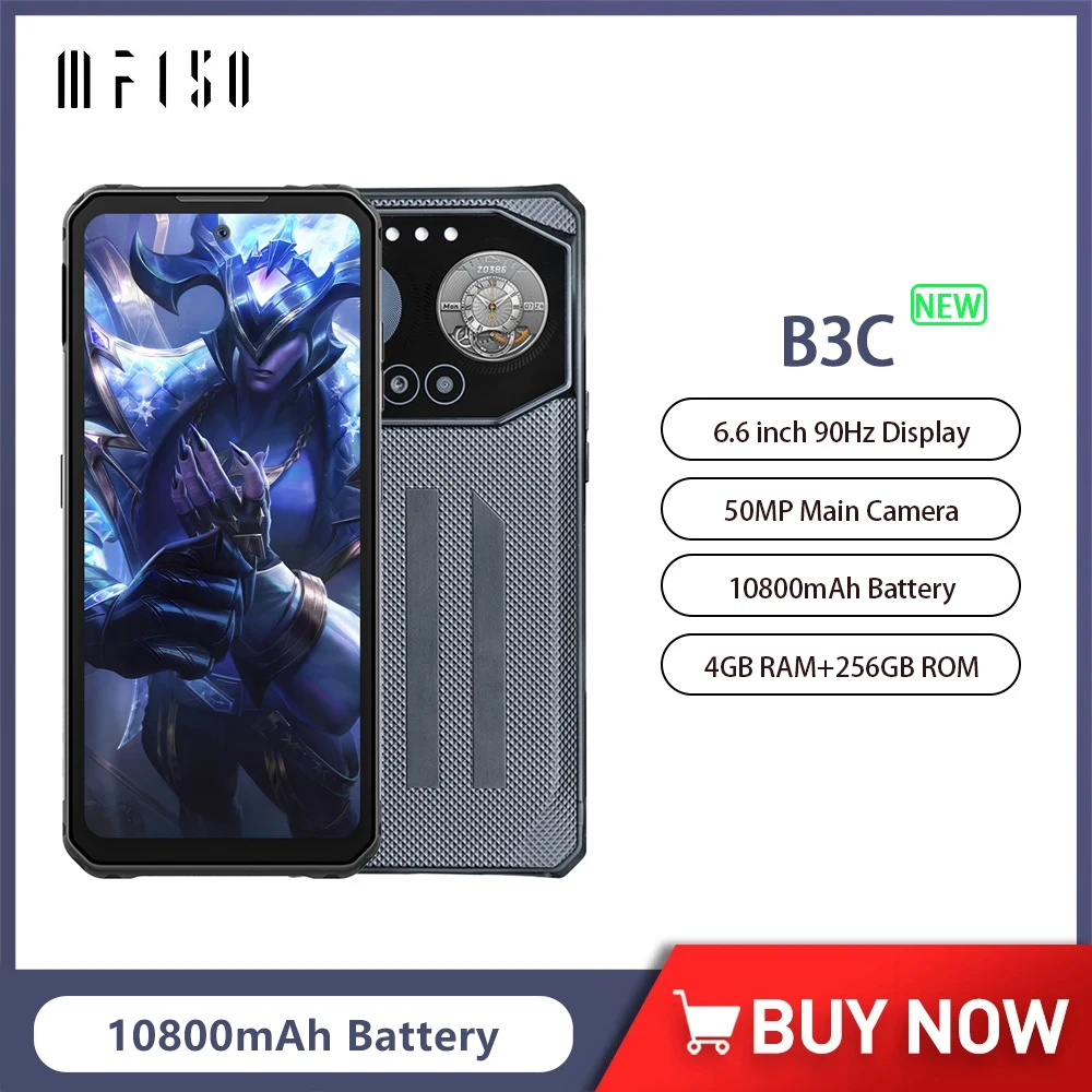 NEW IIIF150 B3C Ultra-Thin Rugged Machine Dual Display 4GB RAM+256GB ROM 50MP Camera 10800mAh 6.6 Inch 90Hz Cellphone Android 14