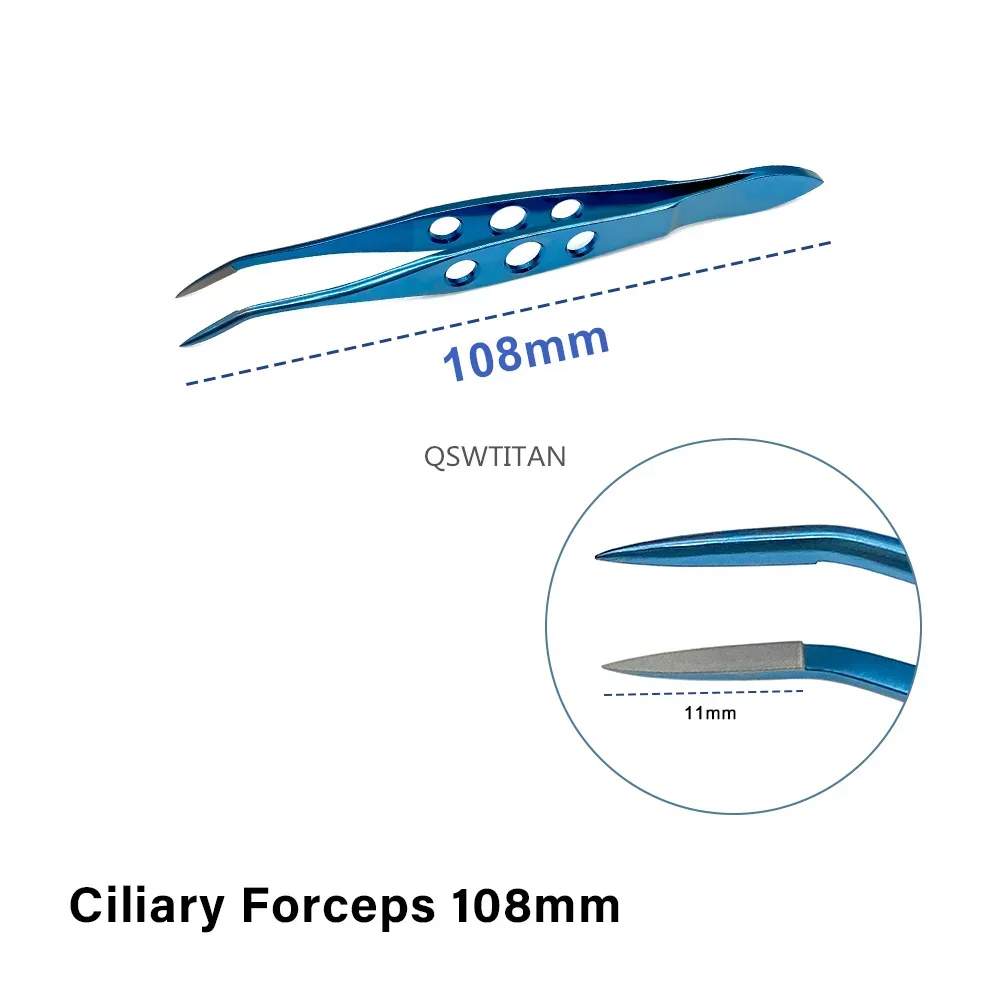 Ciliary คีมคีบตาเครื่องมือผ่าตัดตาไทเทเนียม