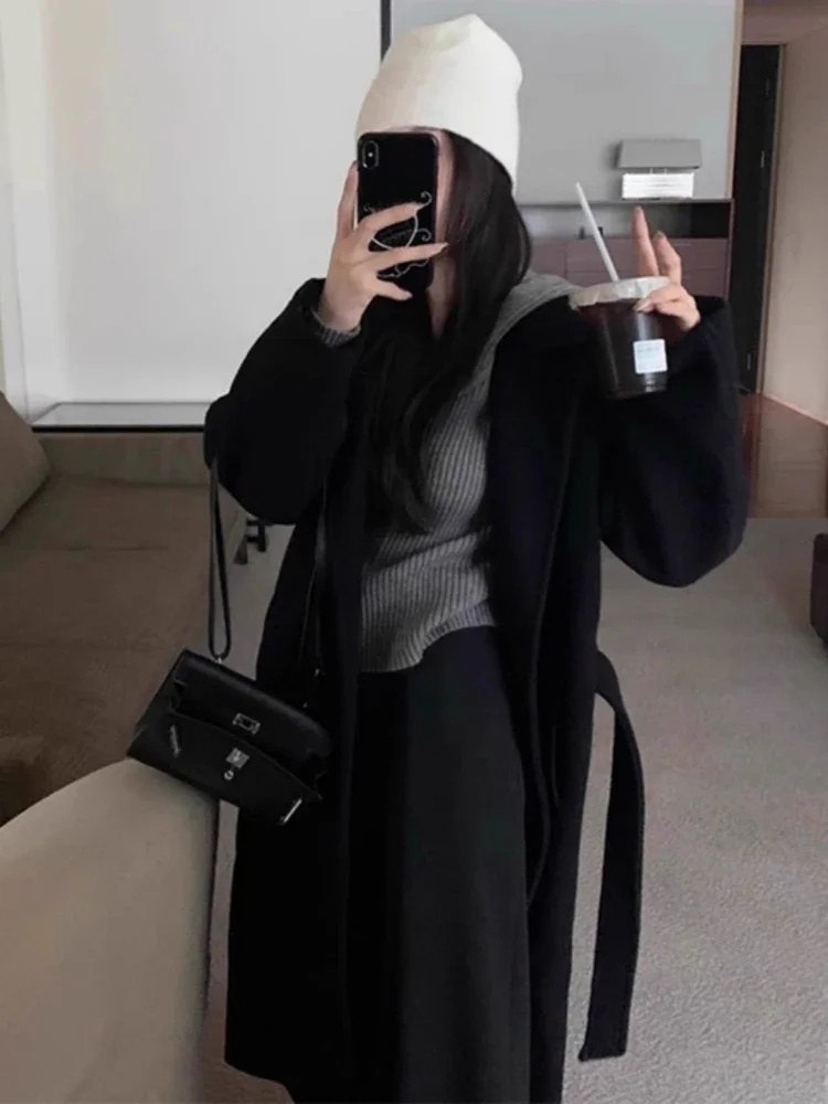 Novo sólido casual camisola com capuz roupas de inverno feminino coreano todos os jogos jumper pull femme fino ajuste ​ pulôveres de malha da moda