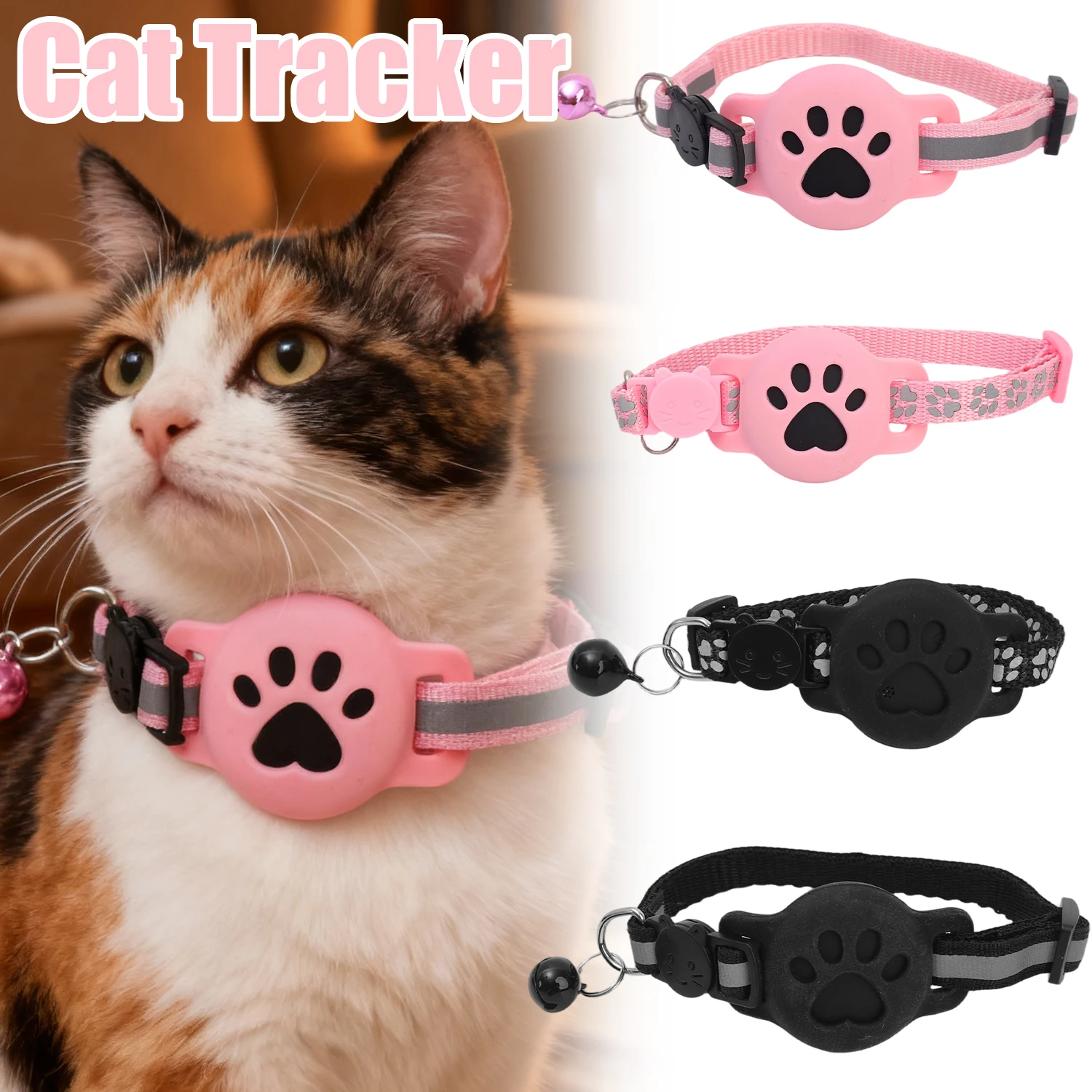 

Pet Universal Reflective Collar Locator Cat Dog GPS Necklace Tracker for IOS IPhone Anti Lost Positioning Collar Tracker