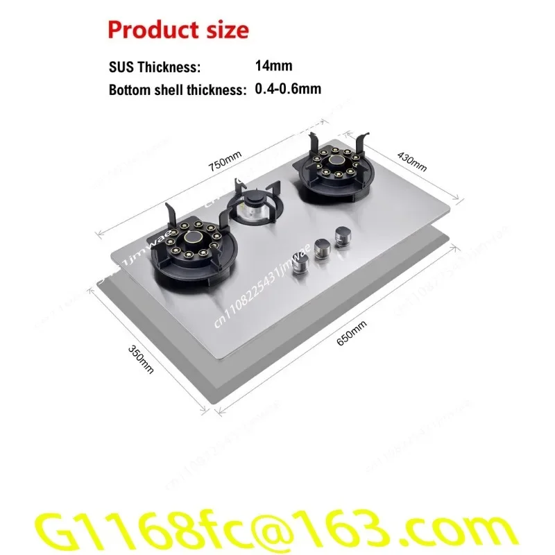 Hot Selling High-quality Embedded Glass Three Eyes Magic Disc Flip Top Blazing Stove part