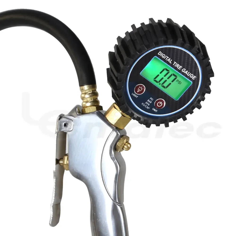 Professional Digital Tire Pressure Gauge Aluminum Tyre Inflating Gun Tire Inflator