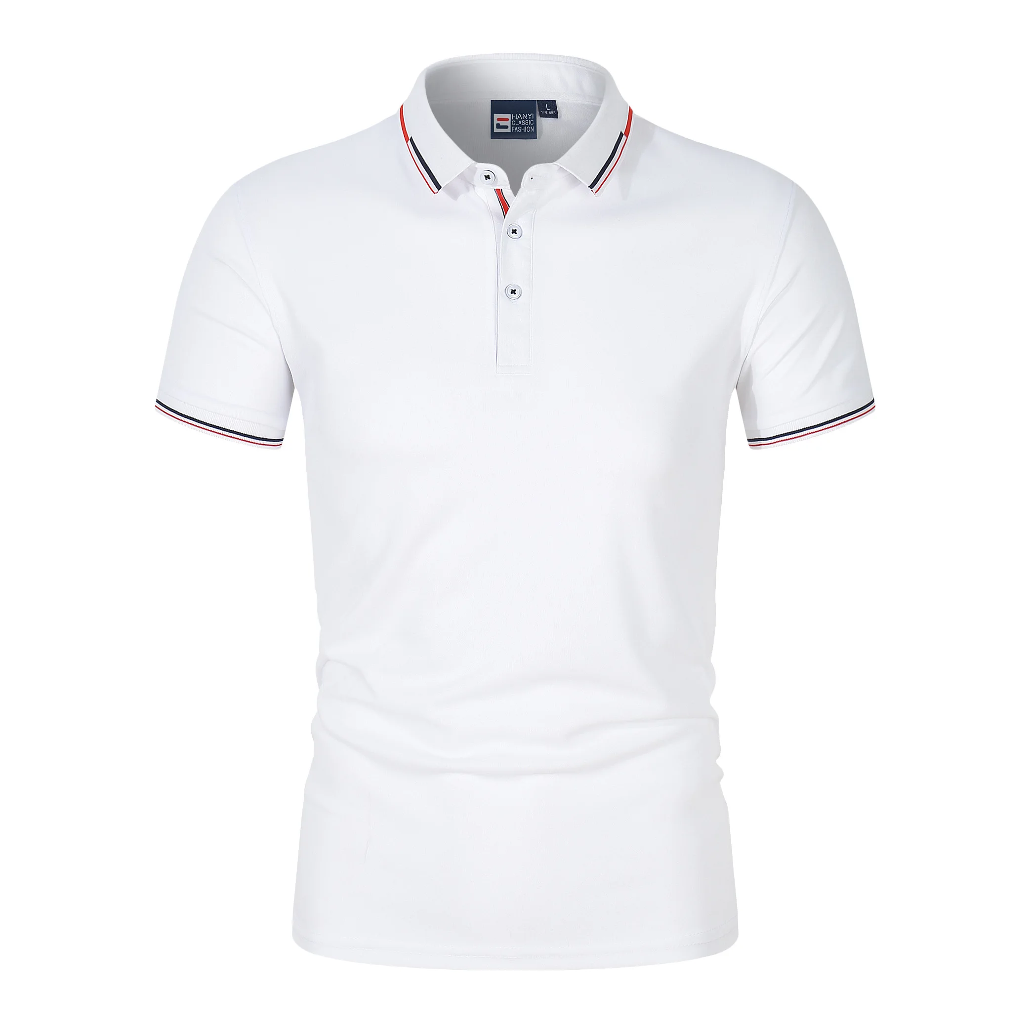 Business Style Polo Shirt with Three Dimensional Tailoring to Enhance Body Shape
