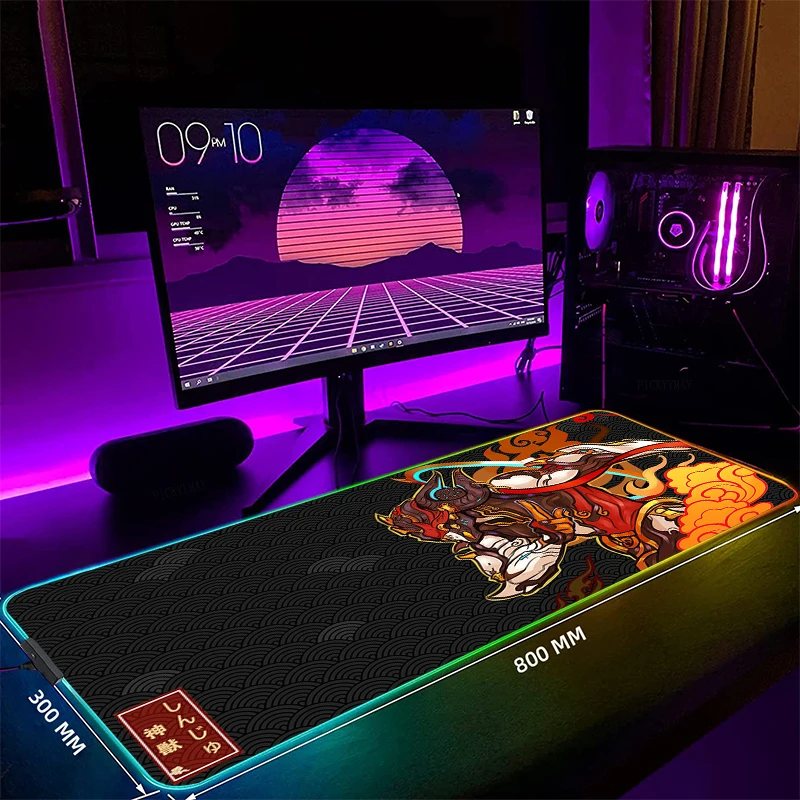 

Large RGB Mouse Pad XXL Gaming Mousepad LED Mouse Mat Art Gamer Mousepads Table Pads Keyboard Mats Desk Rug With Backlit