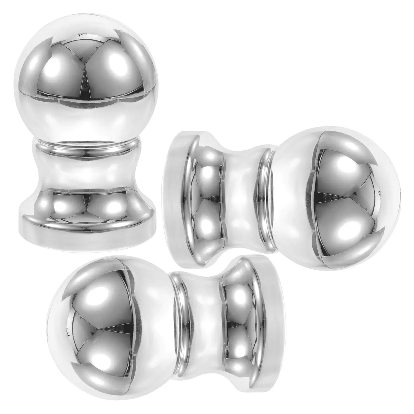 3Pcs Rotating Flagpole Ball Topper Swivel Finial Ornament for Indoor Outdoor Flagpole Accessory Replacement Parts