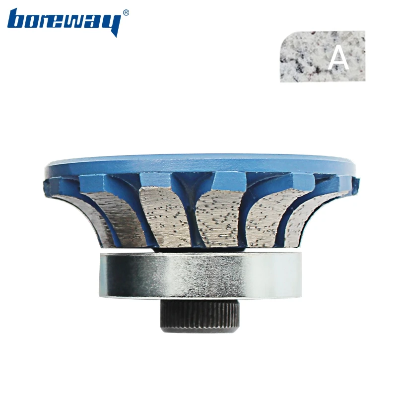 

Boreway High Quality A20 Segmented Portable Router Bit Grinding Profiling Wheel With M8/M10/M12 For Granite Marble Stone Counter