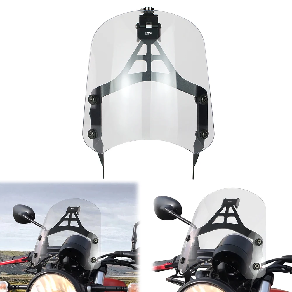 

Fit For Moto Guzzi V7 750 II III 2008-2019 2020 Motorcycle Windscreen Wind Windshield Protector GPS Mount Navigation Bracket