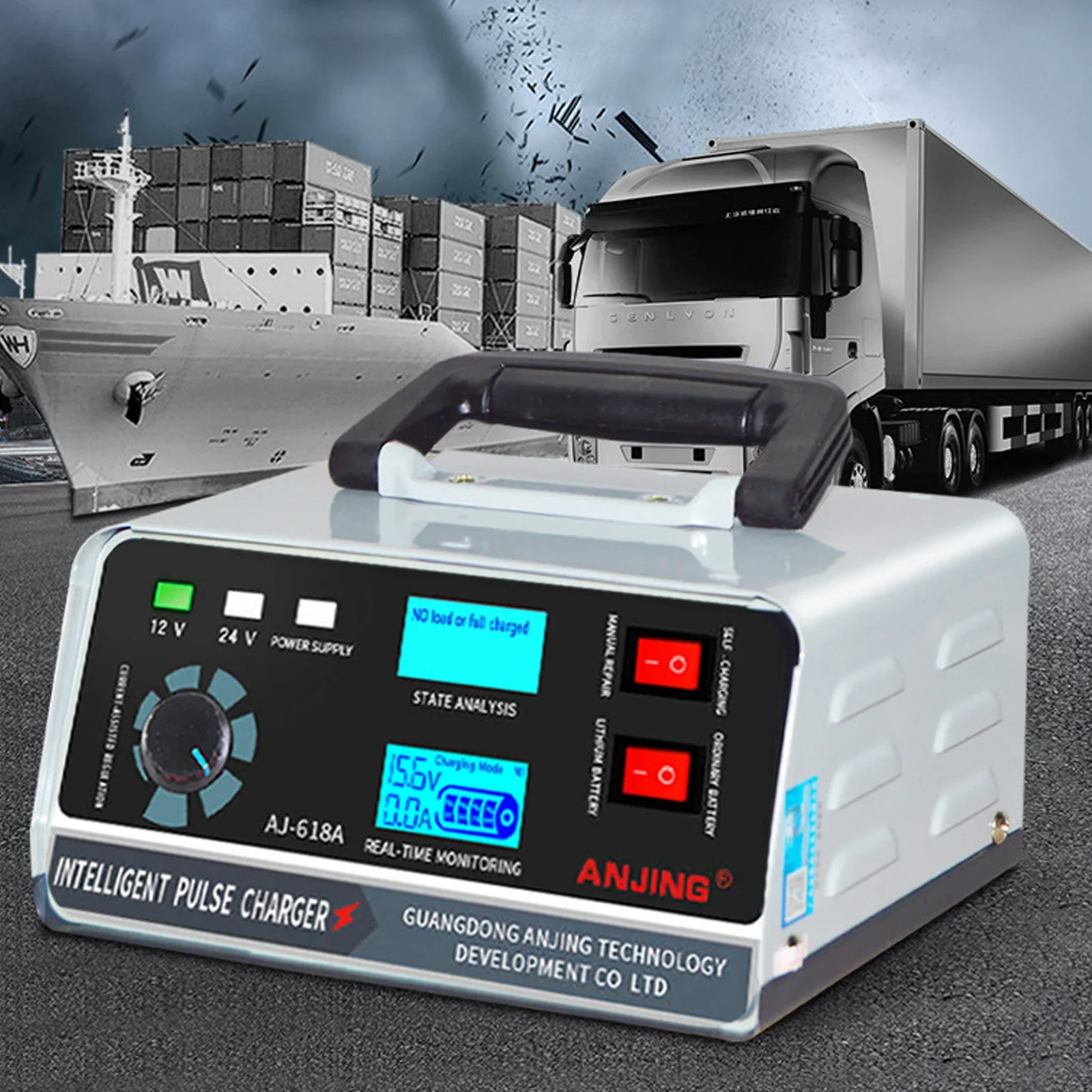400W 12/24V Car Truck Battery Charger Trickle Maintainer Automatic Pulse Repair Battery Charger for Boat Motorcycle Lawn Mower