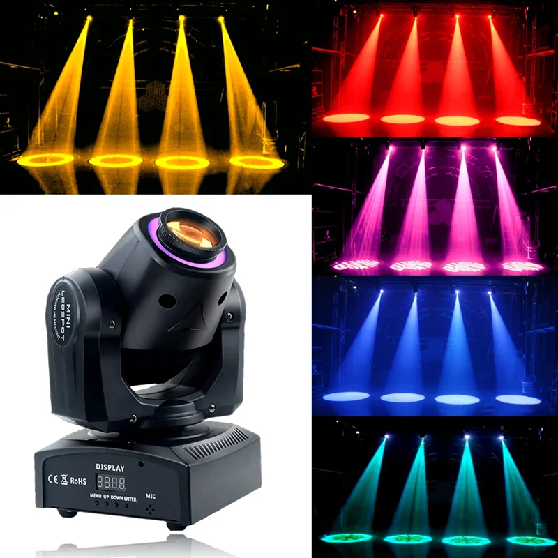 60W Spot Beam & LED Strip Moving Head Light Effect KTV Disco Party DJ Light DMX512 LED Effect Light Club Bar Stage Event Show
