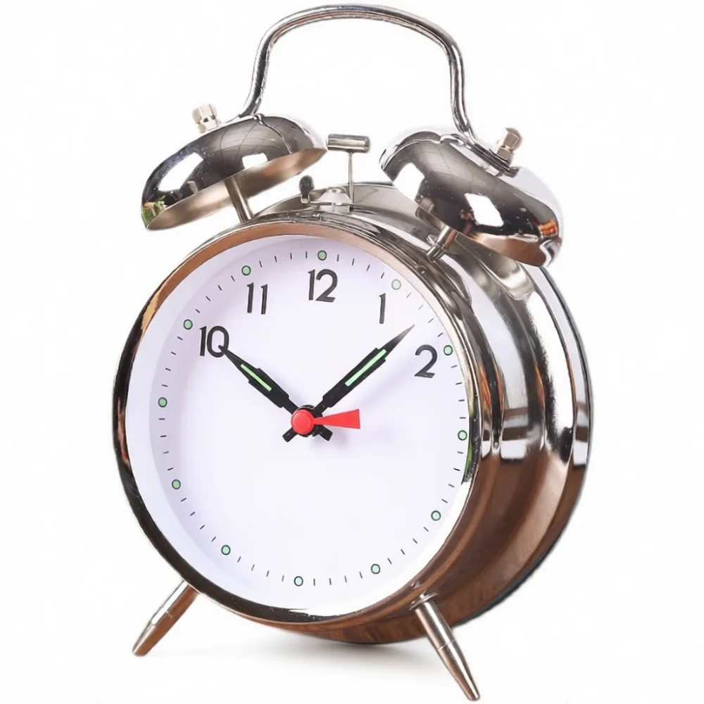 Classic Desk Alarm Clock For Hefei Metal Vintage Timepiece Luminous Hands Loud Ringing Traditional Hand Winding Clock