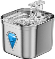 2.5L Stainless Steel Pet Drinking Fountain Automatic Cat Water Fountain Smart Pet Water Dispenser for Dog Cat Drinking Supply