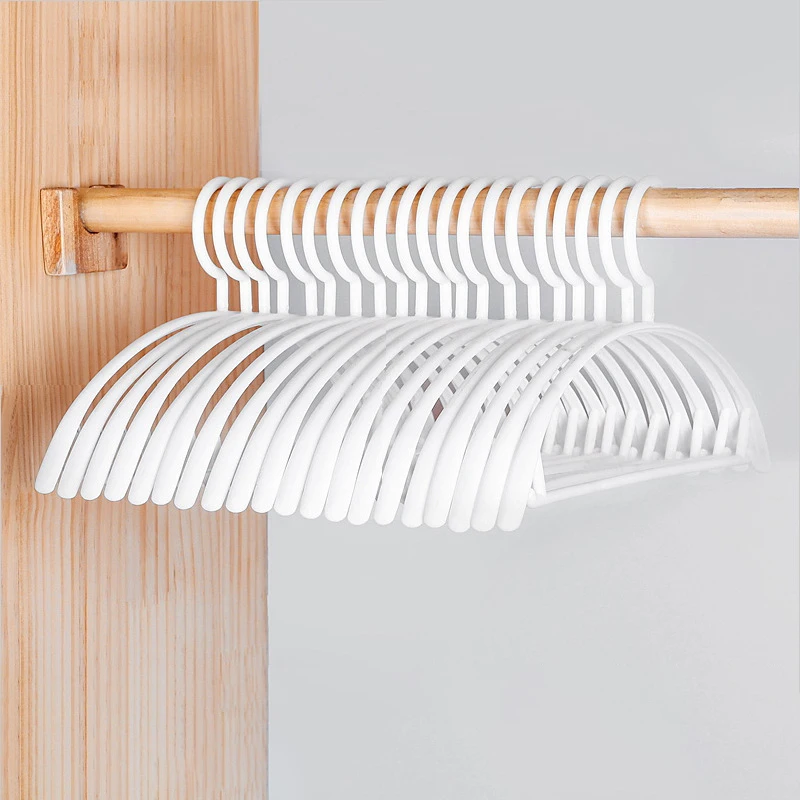 Clothes Hanger Household Hanger Arc Design Plastic Wide Shoulder Semi-circular Hanger Seamless Hanging Organizer Horse