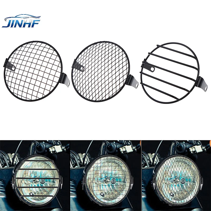 

5,75-дюймовая металлическая фара для мотоцикла CG125, модифицированная фара GN125, ретро-фара для круизера, защитная решетка-накладка