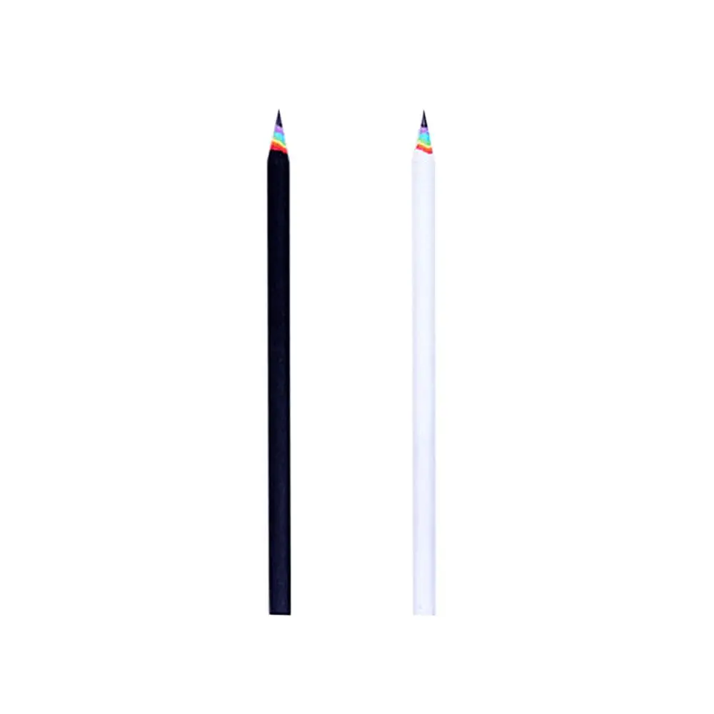 Pencil Hb Rainbow Color Pencil Stationery Items Drawing Supplies Cute Pencils For School Basswood Office School gift