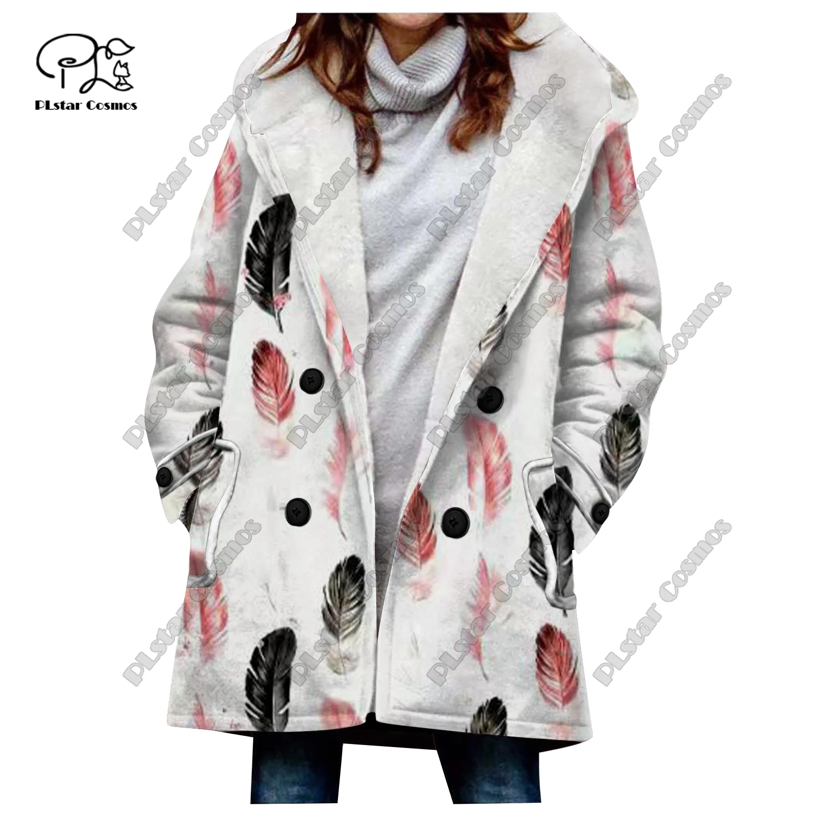 

3D Printed Christmas Snowman Pattern Printed Hooded Fleece Jacket Warm Women's Jacket Winter Casual Gift Series New Style S-7